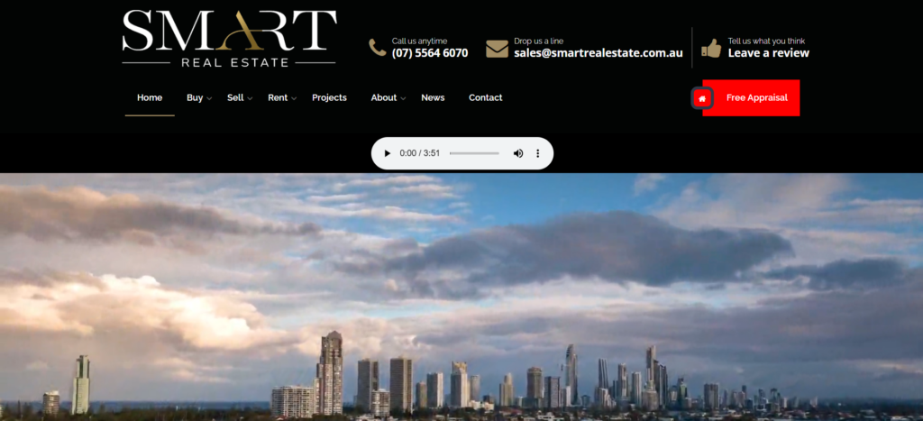 Smart Real Estate homepage