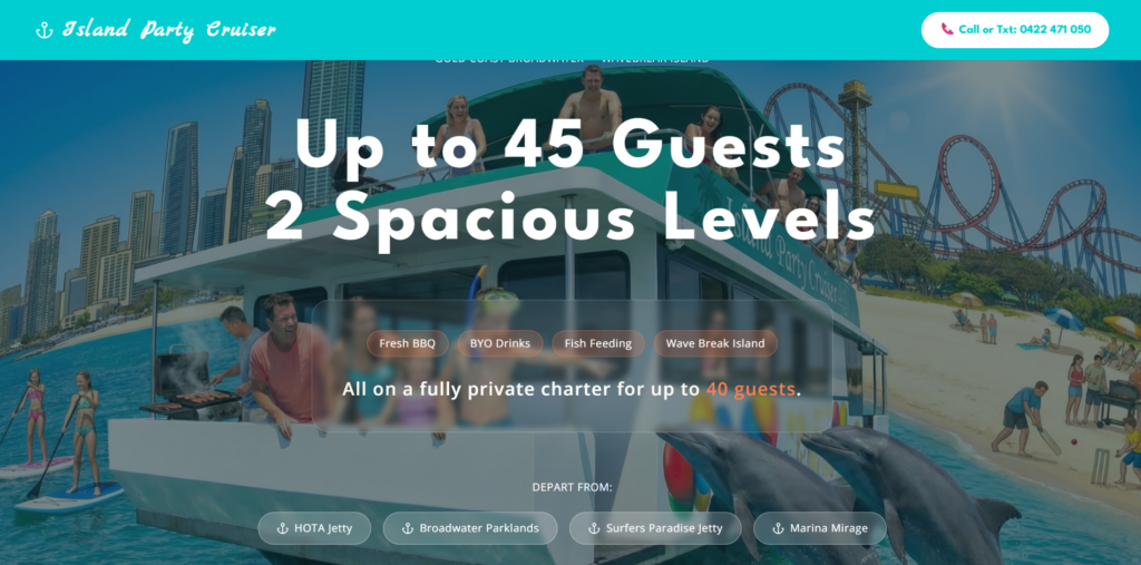 island party cruises homepage